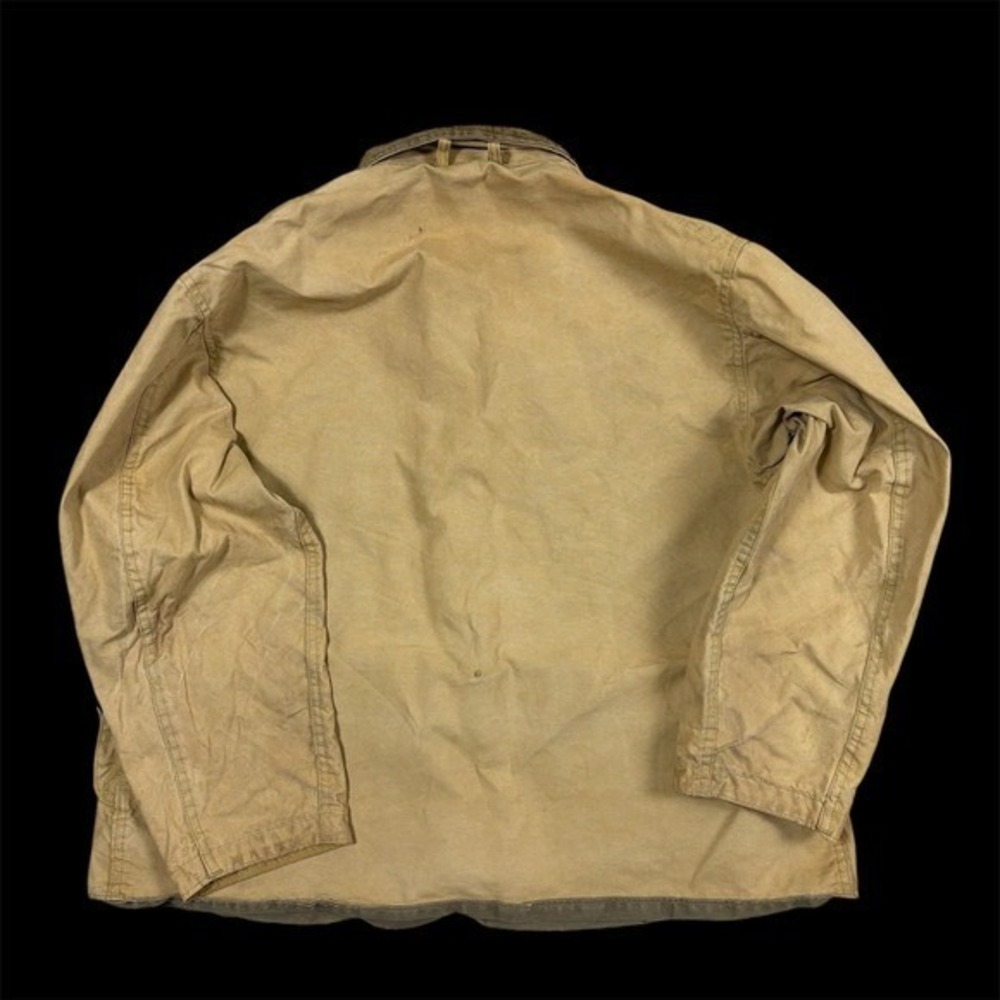 Vintage 60s–70s Military Canvas Field Jacket w/ Button-In Liner Corduroy Collar - Picture 4 of 16